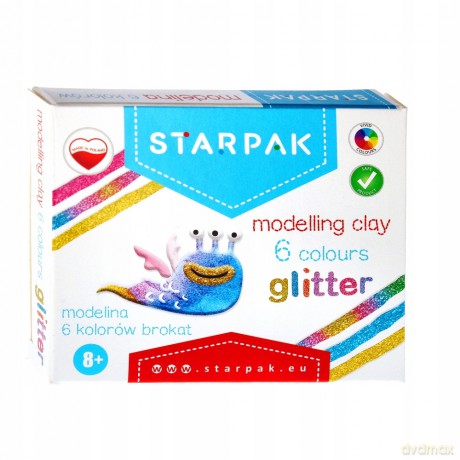Modelina 6 Kolorów Brokat Starpak 472926