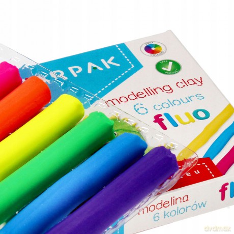 Modelina 6kol. Fluor Starpak 472925