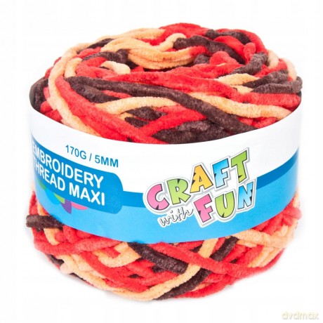 Mulina Dekoracyjna Giga Czerwona Mix Craft With Fun 463452