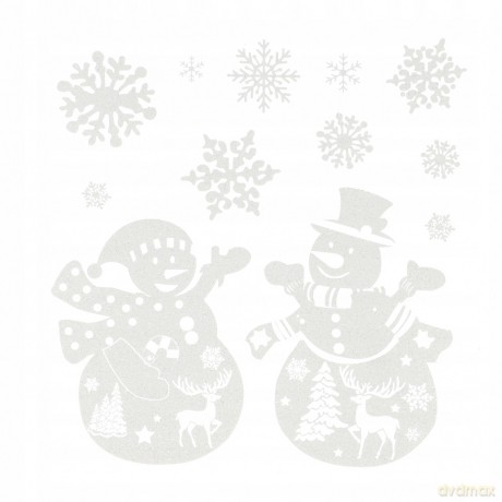 Naklejki na Szybę Boże Narodzenie Bałwanki Craft With Fun 501425