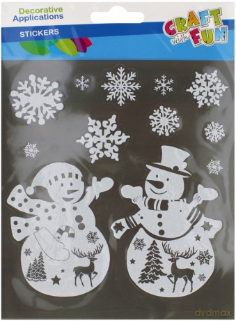 Naklejki na Szybę Boże Narodzenie Bałwanki Craft With Fun 501425