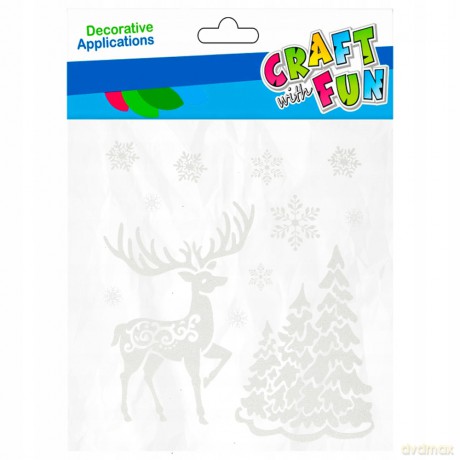 Naklejki na Szybę Boże Narodzenie Renifer Craft With Fun 501427