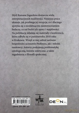 W Kręgu Myśli Romana Ingardena [KSIĄŻKA]