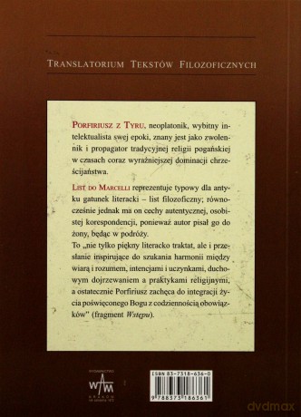 List Do Marcelli - Porfiriusz z Tyru [KSIĄŻKA]