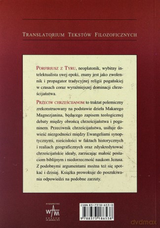 Przeciw Chrześcijanom - Porfiriusz z Tyru [KSIĄŻKA]