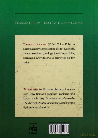 Wybór Pism - Św. Tomasz z Akwinu [KSIĄŻKA]