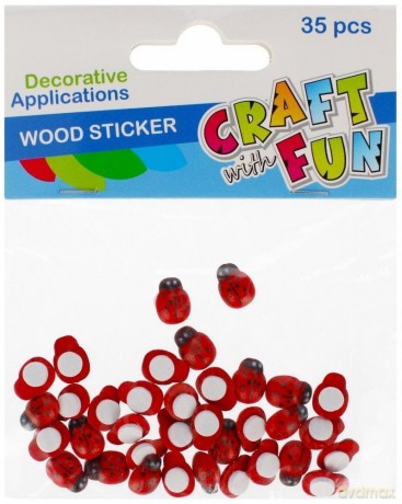 Ozdoba Dekoracyjna Samoprzylepna Drewniana Biedronka 13 Mm Craft With Fun 501440