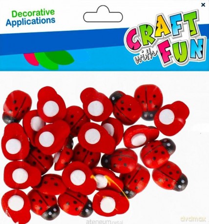 Ozdoba Dekoracyjna Samoprzylepna Drewniana Biedronka 15 Mm Craft With Fun 501441