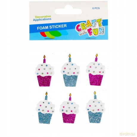 Ozdoba Dekoracyjna Samoprzylepna Eva Babeczki Craft With Fun 480869