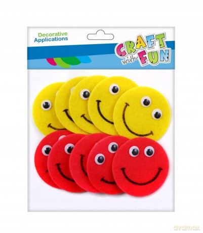 Ozdoba Dekoracyjna Samoprzylepna Filcowe Emotki Craft With Fun 463451