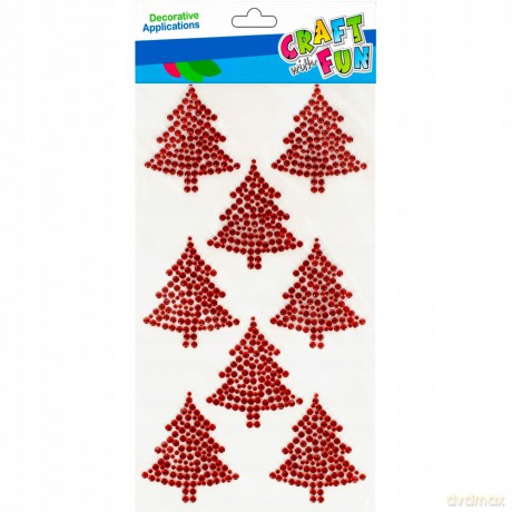 Ozdoba Dekoracyjna Samoprzylepne Kryształki Choinka Op. 8 szt. Craft With Fun 501451