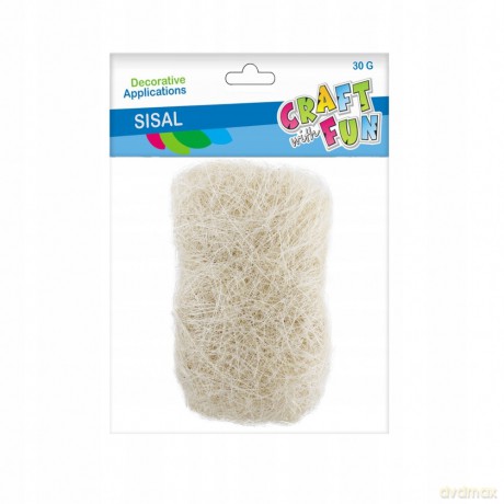 Ozdoba Dekoracyjna Sizal Ecru 30g Craft With Fun 471475