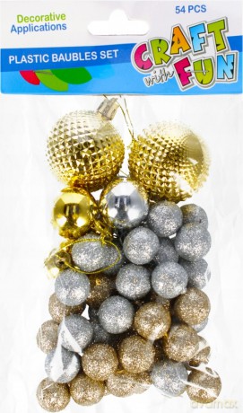 Ozdoba Dekoracyjna Styropianowe Bombki Złote Boże Narodzenie Craft With Fun 463627