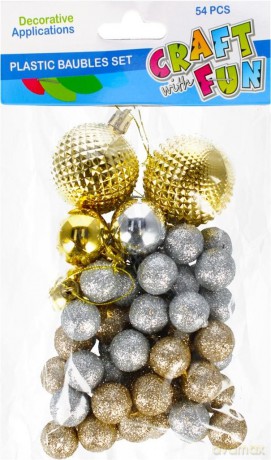Ozdoba Dekoracyjna Styropianowe Bombki Złote Boże Narodzenie Craft With Fun 463627