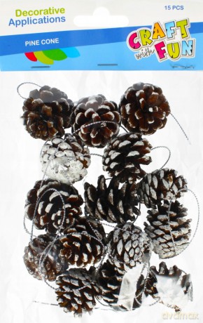 Ozdoba Dekoracyjna Szyszka 3 cm Naturalna Craft With Fun 481011