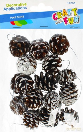 Ozdoba Dekoracyjna Szyszka 3 cm Naturalna Craft With Fun 481011
