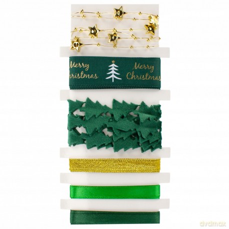 Ozdoba Dekoracyjna Wstążka Boże Narodzenie Mix 6 szt. Craft With Fun 501460