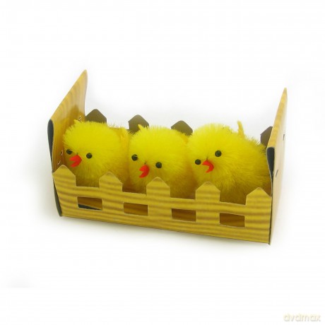 Ozdoba Wielkanocna Kurczak Kol Mal Op3 szt