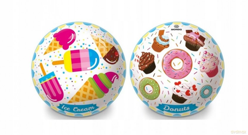 Piłka Kolorowa 23 cm Lody i Donuty Brimarex 26041 Brx
