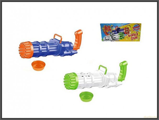 Pistolet na Bańki Fun Gun 19 cm na Baterie z Płynem 50 ml