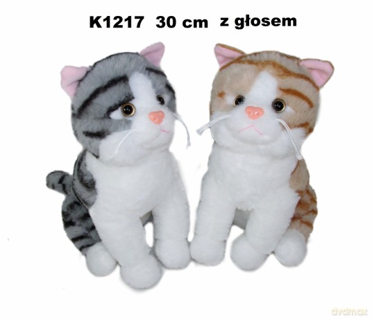 Pluszak Kot z Glosem 30 cm Siedzacy Kol Sa Fol