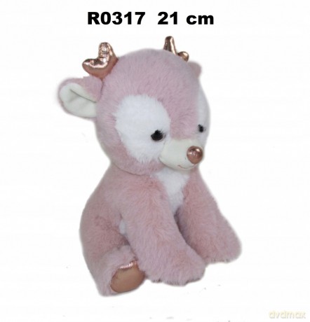 Pluszak Renifer 20 cm Siedzacy Zlote Rogi Sa