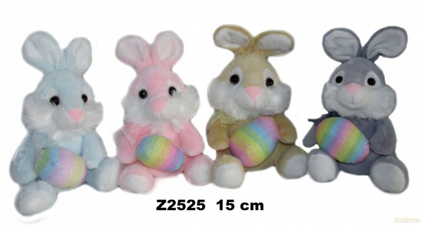 Pluszak Zajac 15 cm Siedzacy z Jajkiem Sa