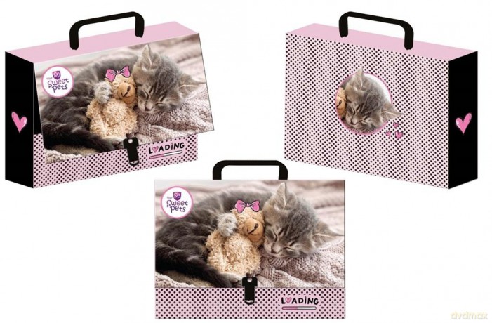 Teczka z Rączką A4/65mm Sweet Pets Kotiamin 102529