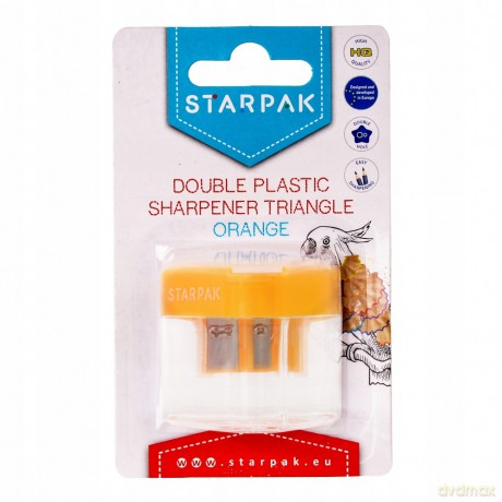 Temperówka 2 Ostrza Trójkątna Pomarańczowa B/C Starpak 470997
