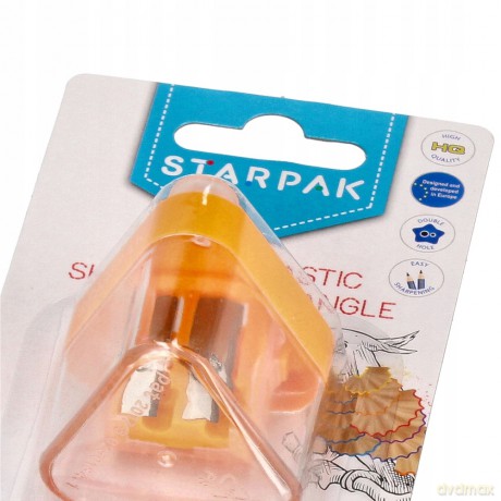 Temperówka 2 Ostrza Trójkątna Pomarańczowa B/C Starpak 470997