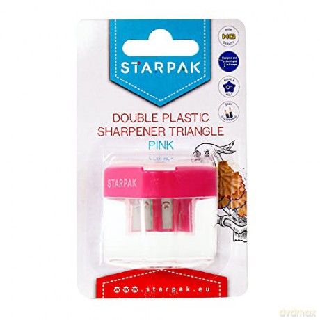 Temperówka 2 Ostrza Trójkątna Różowa B/C Starpak 470996