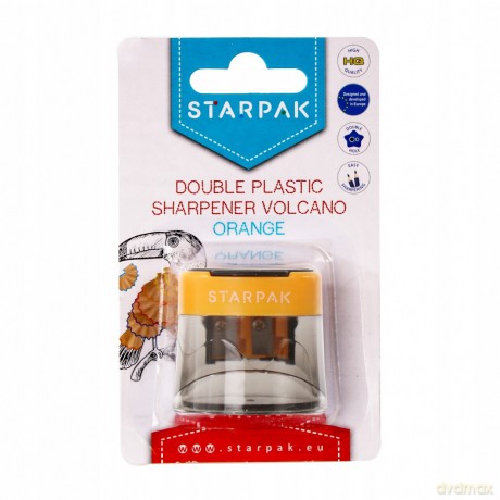 Temperówka 2 Ostrza Wulkan Pomarańczowa B/C Starpak 471002