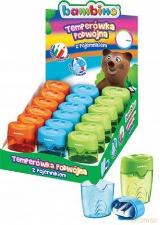 Temperówka Podwójna z Dwoma Otworami Bambino Majewski 002960