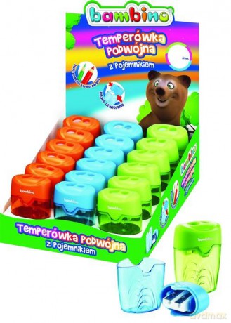 Temperówka Podwójna z Dwoma Otworami Bambino Majewski 002960