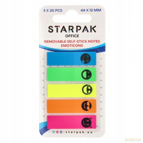 Zakładka Indeksująca 44x12mm 5x20k Emoticon Starpak 472874 [BIURO]