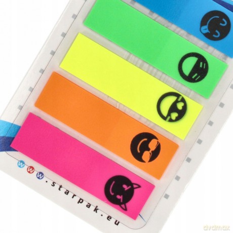 Zakładka Indeksująca 44x12mm 5x20k Emoticon Starpak 472874 [BIURO]
