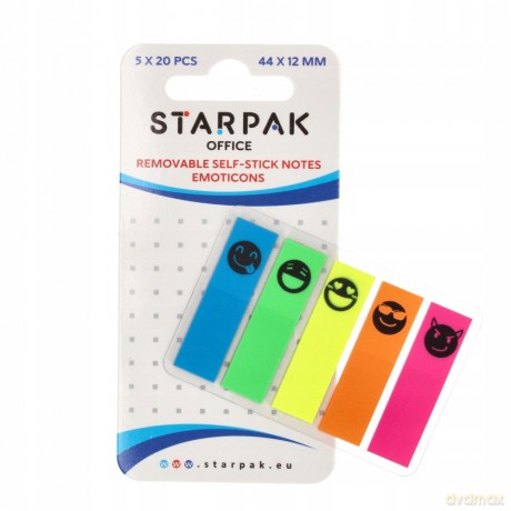Zakładka Indeksująca 44x12mm 5x20k Emoticon Starpak 472874 [BIURO]