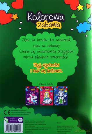 Kolorowa zabawa. Słodkie zwierzątka [KSIĄŻKA]