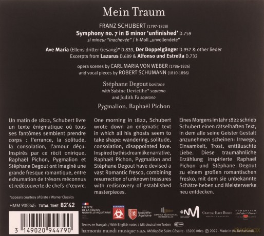 Schubert Weber: Mein Traum Pygmalion Pichon Degout (digipack) [CD]