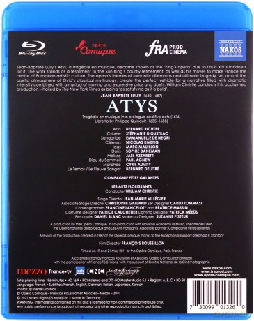Jean-Baptiste Lully: Atys [Blu-Ray]
