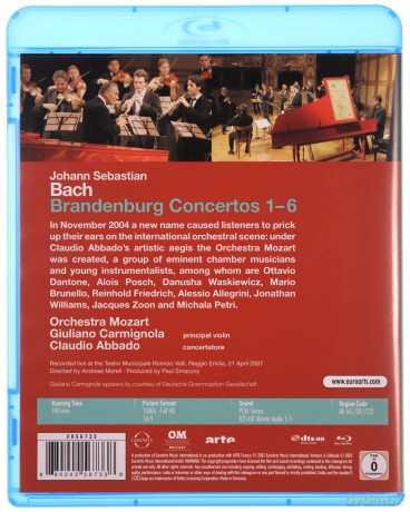 Johann Sebastian Bach: Brandenburgische Konzerte Nr.1-6 [Blu-Ray]