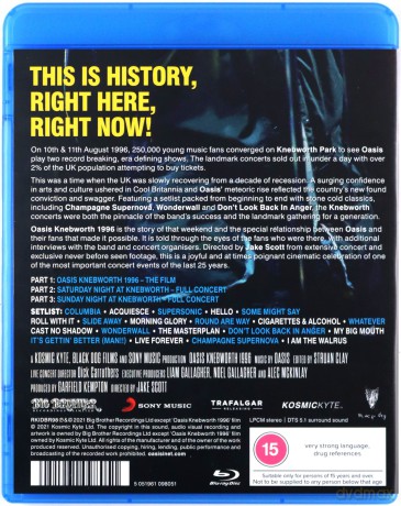 Oasis Knebworth 1996 [Blu-Ray]