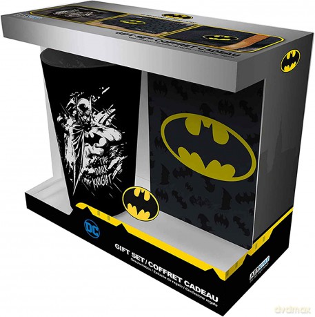 DC COMICS - Pck XXL glass + Pin + Pocket Notebook Batman