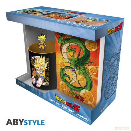 DRAGON BALL - Pck Kubek320ml + Keyring PVC + Notebook Goku
