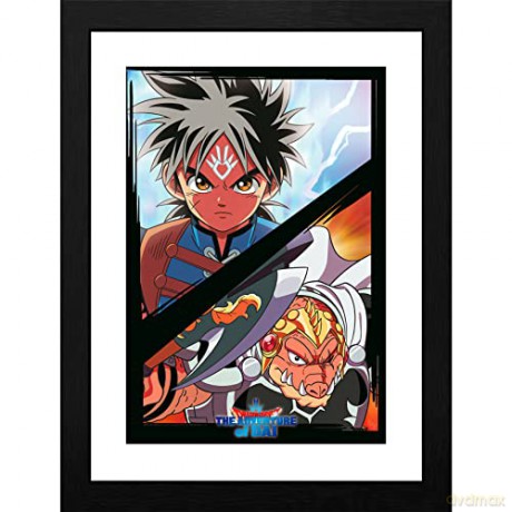 DRAGON QUEST DAI - Plakat w ramie Dai vs Crocodine (30x40)
