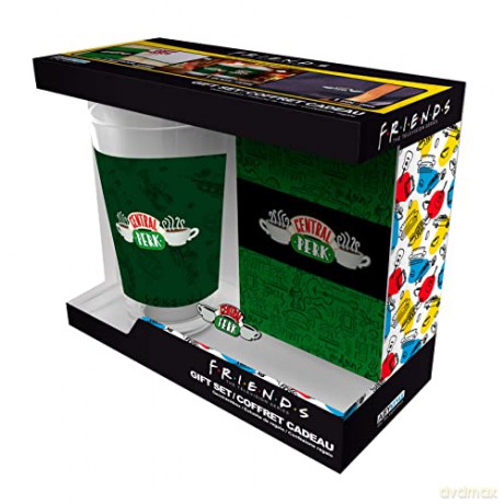 FRIENDS - Pck XXL glass + Pin + Pocket Notebook Central Perk