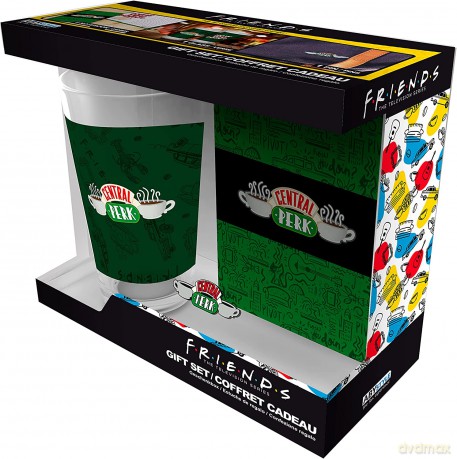 FRIENDS - Pck XXL glass + Pin + Pocket Notebook Central Perk