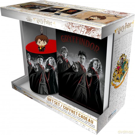 HARRY POTTER - Pck Kubek 320ml + Keychain + Notebook Harry Ron Hermione