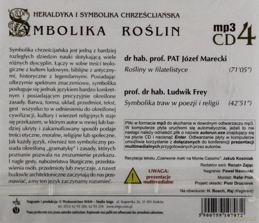 Symbolika Roślin Cz. 4. Heraldyka i symbolika chrześcijańska [CD]