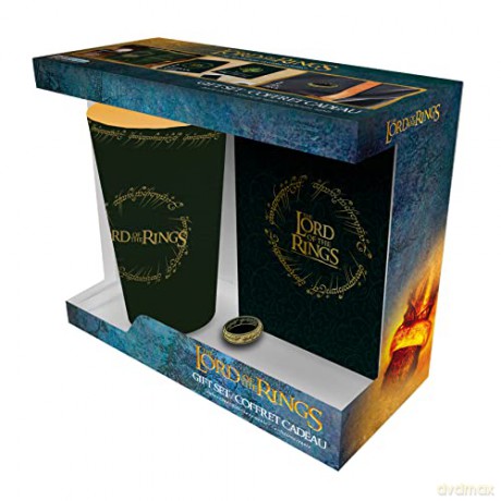LORD OF THE RINGS - Pck XXL glass + Pin + Pocket Notebook The Ring